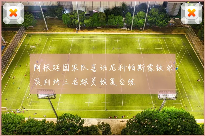 阿根廷国家队喜讯尼科帕斯蒙铁尔莫利纳三名球员恢复合练